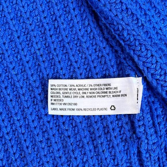 New‎ Girl's Blue Cable Knit Cardigan Sweater size  XS (4/5) - Picture 4 of 6